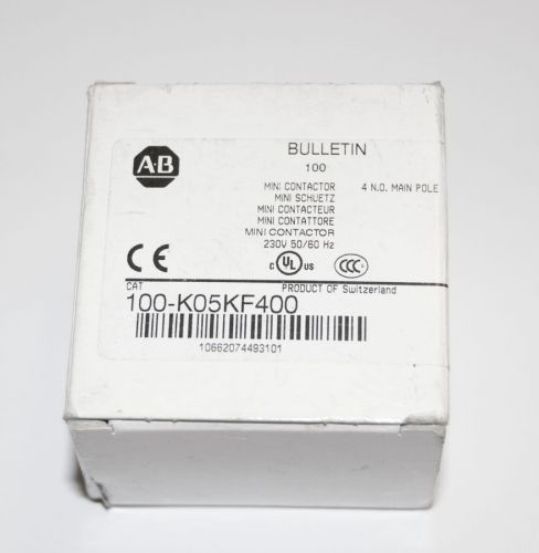Allen Bradley BULLETIN 100 - 100-K05KF400 Mini Contactor 4 N.O. Main Pole
