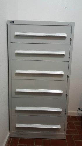 (1) one new unused 6 drawer vidmar tool storage cabinet heavy duty for sale