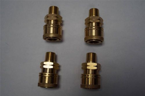 Brass 1/4 mnpt pressure washer quick connect coupler set of 4 85.300.107 for sale