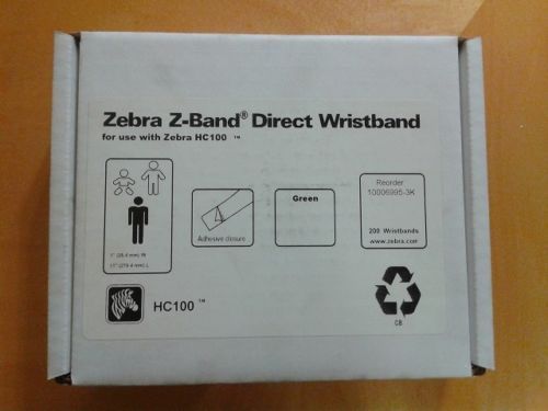 Zebra 10006995K-3K HC100 Z-Band Comfort Polypropylene Wristband Cartridge