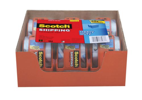 Scotch Heavy Duty Shipping Packaging Tape (142-6), 6 Rolls, 20 Times Stronger