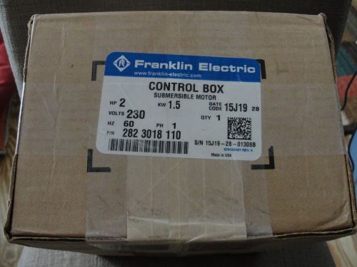Frankin electric control box p/n 2823018110 2 hp 230v 1phase new for sale
