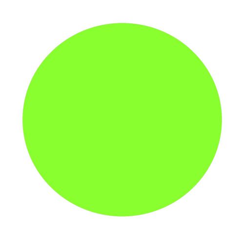 3/4&#034; Diameter Fluorescent Green Circle Labels (500 per Roll)