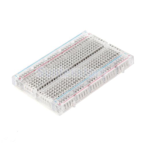 Transparent Material Mini Solderless Breadboard with 400 Point 83 x 55 mm