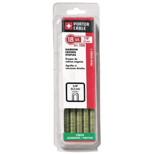 Porter Cable 18-Gauge x 7/8 in. Narrow Crown Staple 1000 per Box