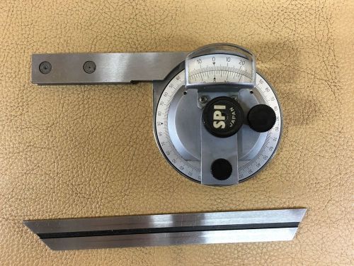 SPI Bevel Protractor w/ 6&#034; blade Japan made (missing acute angle attachment)