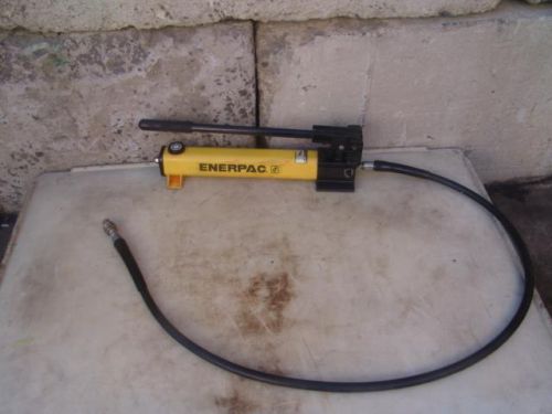 ENERPAC P-391 HYDRAULIC HAND PUMP SINGLE SPEED WITH HOSE #3 &lt;---- L@@K