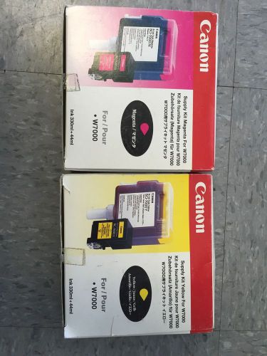 *LOT OF 2* Canon Supply Kit Magenta AND Yellow 0915A001AA  FOR W7000 NEW