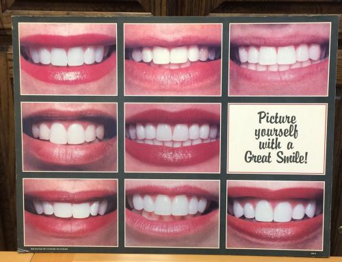 Cosmetic dentistry wall hanging; high impact marketing; perfect smile examples!! for sale
