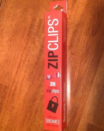 Boxie Secure Storage Zip Clips 20 Count Single-Use, New