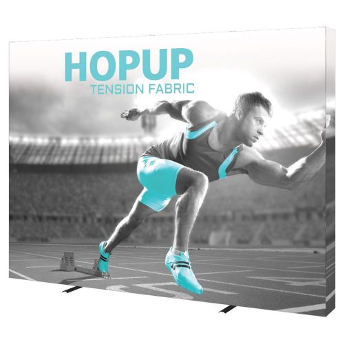 HopUp 10ft Tension Fabric Trade Show Display - Straight with Endcaps