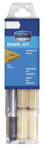 DOWEL KIT,1/4&#034; 20-PC SET