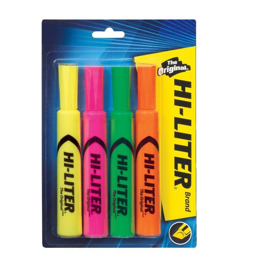 Wholesale lot of 36 - 4 pack Hi-Liter Desk-Style Highlighters Assorted Colors