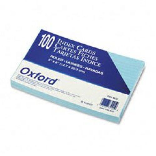 Recycled Oxford Colored Index Cards, Ruled, 5&#034;x8&#034;, Blue, 100/Pack ESS7521BLU