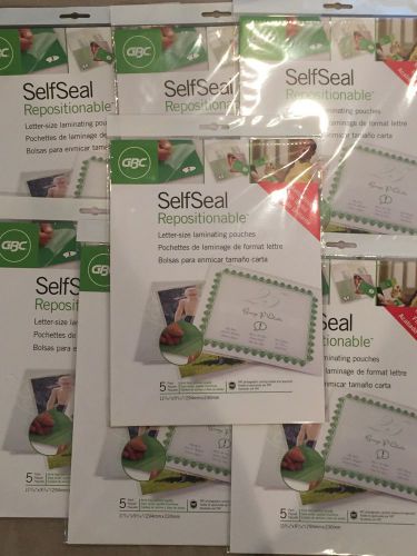 Lot Of 7 Packs Self Seal Repositionable Framed Laminating Pouches 5 In Pack = 35