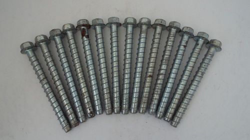 Lot of 14 Concrete Masonry Anchor Screws 1/2&#034; x 6&#034;