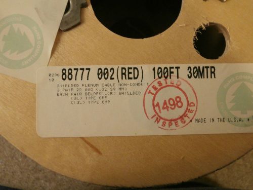 Belden Wire 88777 002100 3 Twisted Pair Shielded Cable Plenum 100 feet spool