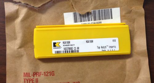 Kennametal NG4189R K68 Top Notch Grooving Inserts: Box of 5
