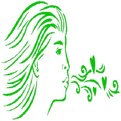 30 Custom Green Blowing Kisses Personalized Address Labels