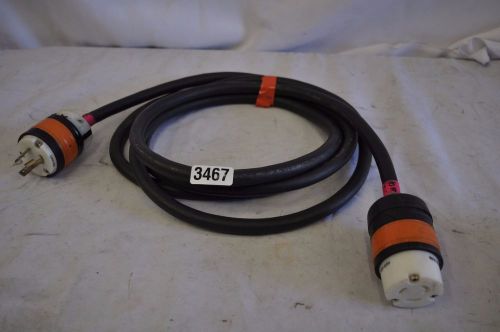 Coleman cable 3 pin twist lock 20a 250v 10ft power cable 12awg 3 wire #3467 for sale