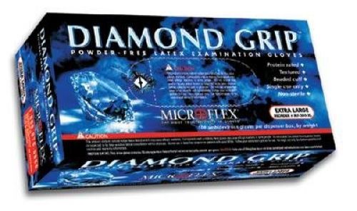 Microflex - diamond grip latex gloves - box size small for sale