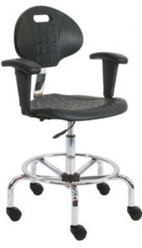 Benchpro lct-uc-aa deluxe polyurethane cleanroom lab chair/workbench stool with for sale