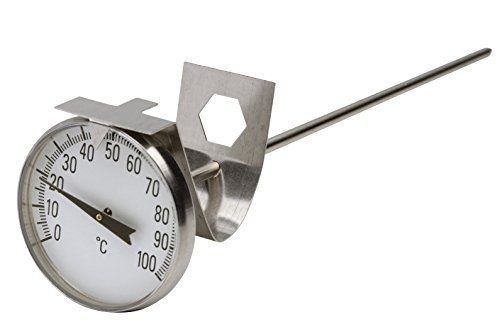 Bel-Art Products B61310-5400 Bi-Metallic Dial Thermometer with Beaker Clip, 50
