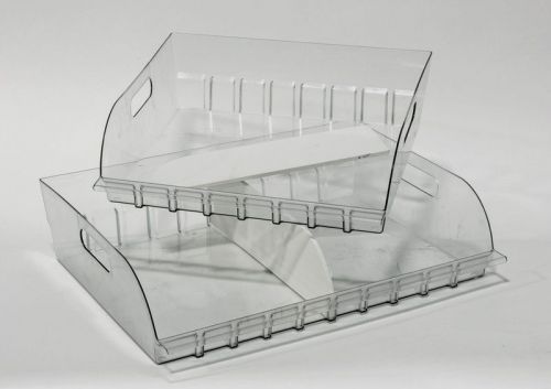 Clear Trays - Clear with white divider