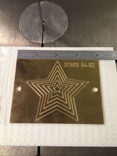 6 STARS SYMBOL SOLID BRASS ENGRAVING PLATE FOR NEW HERMES FONT TRAY