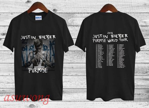 Justin Bieber Purpose World Tour 2016 T-Shirt Men Women and Youth