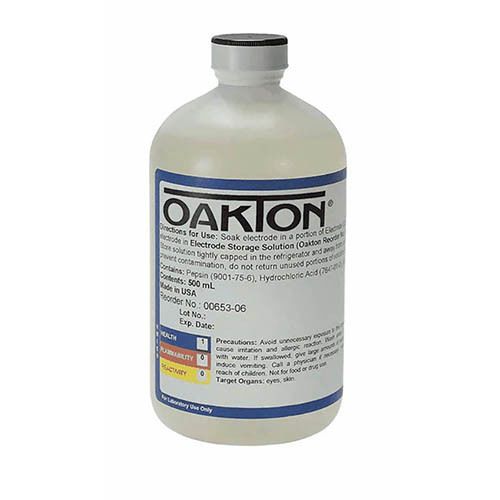 Oakton WD-35655-06 pH/ORP Electrode Cleaning Solution, 24 1-pt Bottles