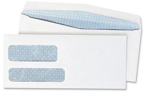 Compuchecks 500 #10 Double Window Envelopes - Regular Gummed, White Security