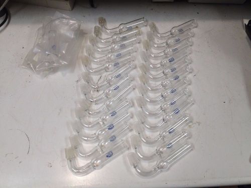 Quark bent drying glass tube adapter 19/22 joint lot of 24 for sale