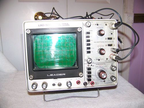 Vintage Leader LB0-505 Dual Trace Oscilloscope Nice Uorking Unit w/ Probes