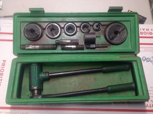 Greenlee 1904 1906/SB Ratchet Knockout Punch Driver Set with Case &amp; Extras #3532