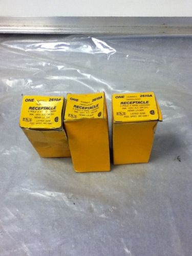 LOT OF 3 HUBBELL 2610A RECEPTACLES