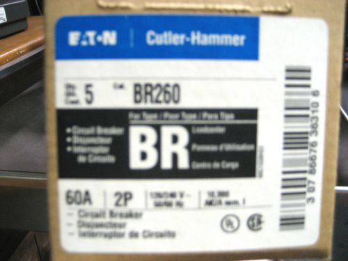 NEW-CUTLER-HAMMER 60 AMP  2 POLE Circuit Breaker BR260     OO-05