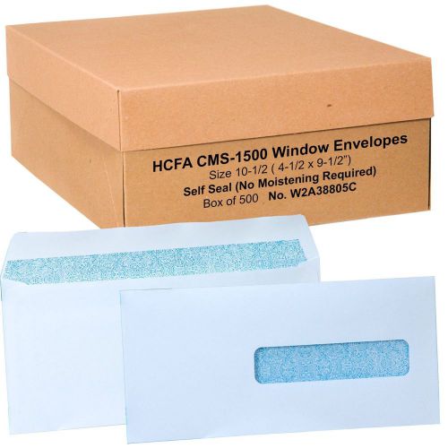 Hcfa Envelopes Window Style Size 10-1/2 (4-1/2 X 9-1/2 ) Self Seal Flaps box500