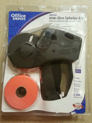 Office Depot OD101 Pricemarker Kit Price Gun Tagger Labeler ONE-LINE