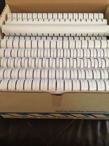 100 White 1&#034; Binder Combs 19 Ring Spines