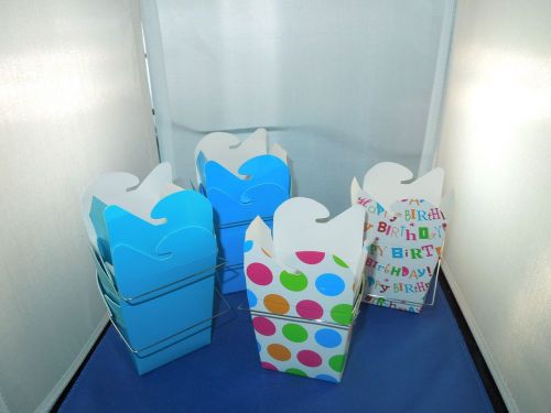 Take Out Chinese Style Noodle Boxes 2 3/4&#034;x 2 3/4&#034; Set of  6 New Party Favor