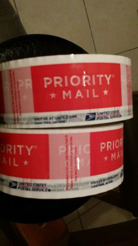 2 ROLLS USPS PRIORITY TAPE JAN 2015 RED USPS LOGO FREE SHIPPING...2 More Left