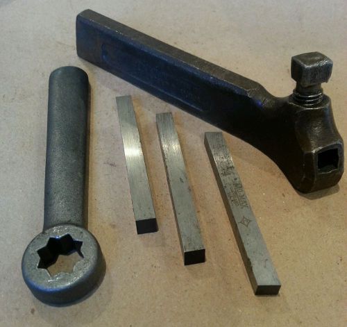 No. 0-l armstrong 1/4&#034; lathe bit holder with bits and wrench armstrong holder for sale