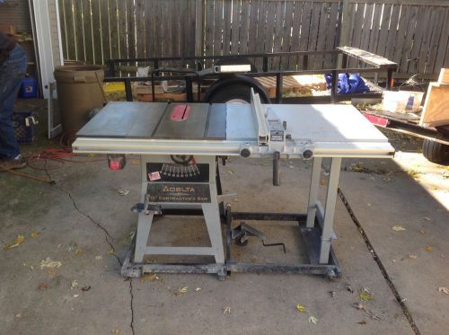DELTA TABLE SAW WITH MOBILE BASE AND UNIFENCE