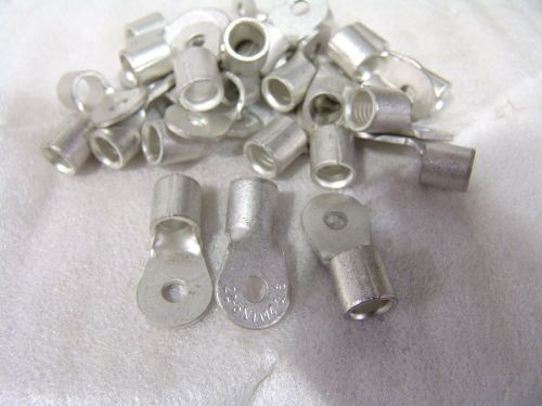 (29) ring terminals 4 awg , 3/16&#034; hole , tin plated , 22-5ntm4 for sale