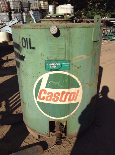 Clawson jumbo drum 330 gallon waste oil steel drum storage tank / container for sale