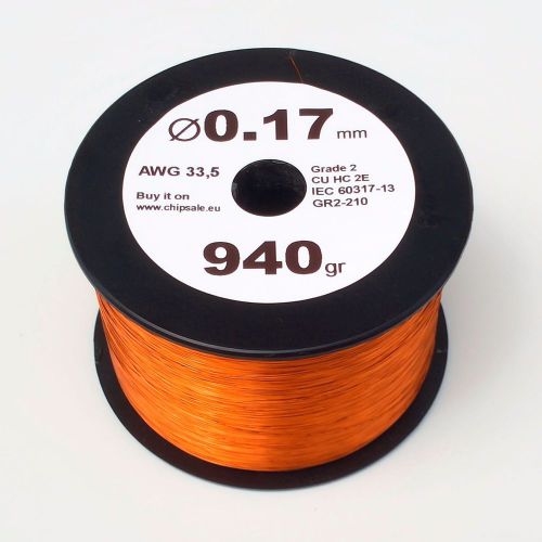 0.17 mm 33,5 AWG Gauge 940 gr ~4500 m Enamelled Copper Magnet Enameled Wire Coil