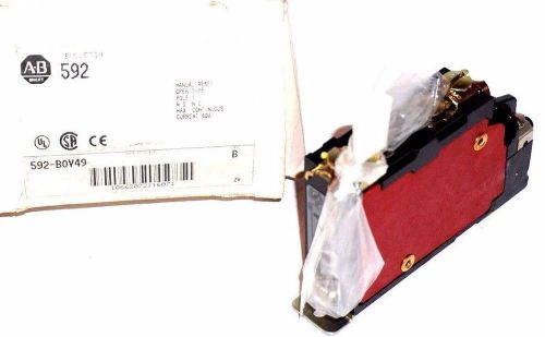 NEW ALLEN BRADLEY 592-B0V49 MANUAL RESET OVERLOAD RELAY 592B0V49