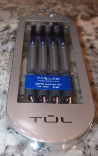 TUL Retractable Ballpoint Pen - Super Smooth  1.0mm - Medium - Blue -New!