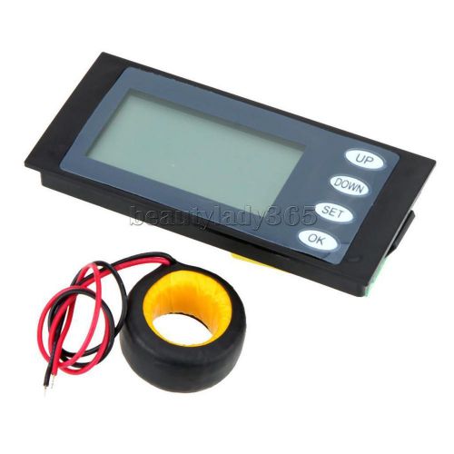 Ac 100a lcd digital power meter kwh time watt voltmeter ammeter with ct for sale